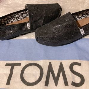 ✨sparkle Toms Alpargata Black Sequins Slip-on Shoes